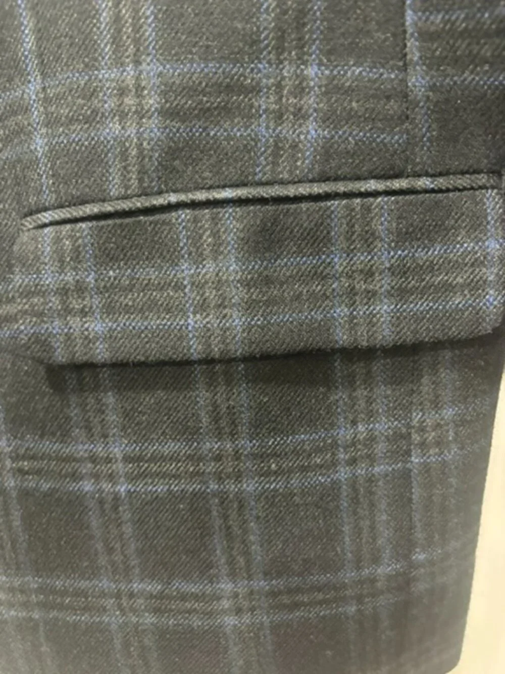 100% Wool Windowpane-Michael Kors Sport Coat/Blazer-Blue/Gray Sz 48R